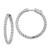 Image of 32.85mm Sterling Silver Rhodium-Plated CZ In & Out Round Hoop Earrings QE12996