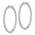 Image of 38mm Sterling Silver Rhodium-Plated CZ In and Out Hinged Hoop Earrings QE7948