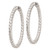 Image of 40mm Sterling Silver Rhodium-Plated CZ In and Out Hinged Hoop Earrings QE8007