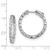 Image of 24mm Sterling Silver Rhodium-Plated CZ In and Out Hinged Hoop Earrings QE8014
