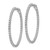 Image of 36mm Sterling Silver Rhodium-Plated CZ In and Out Hinged Hoop Earrings QE8025