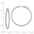 Image of 36mm Sterling Silver Rhodium-Plated CZ In and Out Hinged Hoop Earrings QE8025