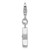Sterling Silver Rhodium-plated CZ Simulated February Birthstone Star Charm