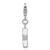 Sterling Silver Rhodium-plated CZ Simulated January Birthstone Star Charm