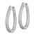 Image of 30mm Sterling Silver Rhodium-Plated CZ Teardrop Hinged Hoop Earrings QMP590