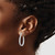 Image of 30mm Sterling Silver Rhodium-Plated CZ Teardrop Hinged Hoop Earrings QMP590