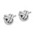 Image of 10mm Sterling Silver Rhodium-Plated Double Love Knot Stud Post Earrings QE11785