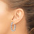 Image of 29.5mm Sterling Silver Rhodium-Plated Fancy CZ In & Out Oval Hoop Earrings QE13002