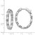 Image of 29.5mm Sterling Silver Rhodium-Plated Fancy CZ In & Out Oval Hoop Earrings QE13002