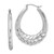 Image of 41mm Sterling Silver Rhodium-Plated Fancy Oval Hoop Earrings