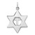 Sterling Silver Rhodium-plated Gold Tone Cross Star of David Charm Charm