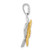 Image of Sterling Silver Rhodium-plated Gold-tone Flower Pendant