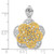 Image of Sterling Silver Rhodium-plated Gold-tone Flower Pendant