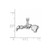 Image of Sterling Silver Rhodium-plated Hawaii HI State Pendant