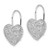 Image of Sterling Silver Rhodium-Plated Heart Dangle Earrings QE14889