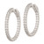 Image of 26mm Sterling Silver Rhodium-Plated In and Out CZ Hinged Hoop Earrings QE7950