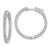 Image of 26mm Sterling Silver Rhodium-Plated In and Out CZ Hinged Hoop Earrings QE7950