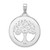 Image of Sterling Silver Rhodium-plated Lab-Created Opal Circle w/ Tree Pendant 5130