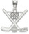 Sterling Silver Rhodium-plated Lasered Polished Name And Number Hockey Pendant