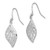 33.78mm Sterling Silver Rhodium-Plated Leaf Polished Dangle Earrings