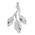 Sterling Silver Rhodium-plated Leaves on Branch Pendant