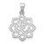 Image of Sterling Silver Rhodium-plated Lotus w/ Om Center Pendant