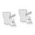 Image of 6.73mm Sterling Silver Rhodium-Plated Louisiana LA Small State Stud Earrings