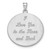 Image of Sterling Silver Rhodium-plated Love You To The Moon Brushed Pendant