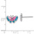 Image of 8mm Sterling Silver Rhodium-Plated Madi K Enamel Butterfly Post Earrings