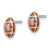 Image of 8mm Sterling Silver Rhodium-Plated Madi K Enamel Football Post Earrings