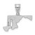 Sterling Silver Rhodium-plated Maryland MD State Pendant
