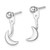 Image of Sterling Silver Rhodium-Plated Moon Jackets w/ 4mm Ball Post Earrings