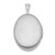 Image of Sterling Silver Rhodium-plated Oval Satin & Polished Paw Prints Locket Pendant
