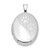 Image of Sterling Silver Rhodium-plated Oval Satin & Polished Paw Prints Locket Pendant