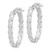 Image of 30mm Sterling Silver Rhodium-Plated Oval Scalloped Edge Hoop Earrings