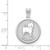 Image of Sterling Silver Rhodium-plated Personalized Dog Pendant