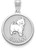 Image of Sterling Silver Rhodium-plated Personalized Dog Pendant