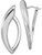 Image of 50.2mm Sterling Silver Rhodium-Plated Polished & Brushed Hoop Earrings QLE1284 Image of 50.2mm Sterling Silver Rhodium-Plated Polished & Brushed Hoop Earrings QLE1284