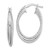 Image of 32.4mm Sterling Silver Rhodium-Plated Polished & Textured Triple Hoop Earrings