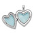 Image of Sterling Silver Rhodium-plated Polished and Satin Heart Locket & Pendant Set