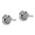 9mm Sterling Silver Rhodium-Plated Polished and Twisted Love Knot Stud Earrings