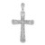 Image of Sterling Silver Rhodium-plated Polished Angled Edge Hollow Cross Pendant
