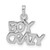 Image of Sterling Silver Rhodium-plated Polished Boy Crazy Pendant
