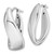 Image of 30mm Sterling Silver Rhodium-Plated Polished Hollow Hinged Post Hoop Earrings