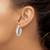 Image of 30mm Sterling Silver Rhodium-Plated Polished Hollow Hinged Post Hoop Earrings