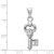 Image of Sterling Silver Rhodium-plated Polished Key Pendant QC9488 Image of Sterling Silver Rhodium-plated Polished Key Pendant QC9488