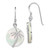 Image of 35mm Sterling Silver Rhodium-Plated Polished Mother of Pearl Palm Tree Round Earrings