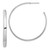 Image of 47.1mm Sterling Silver Rhodium-Plated Polished Post Hoop Earrings QE13214 Image of 47.1mm Sterling Silver Rhodium-Plated Polished Post Hoop Earrings QE13214