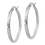 Image of 37mm Sterling Silver Rhodium-Plated Polished Textured Large Round Hoop Earrings