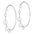 Image of 56.9mm Sterling Silver Rhodium-Plated Polished with Discs Hoop Earrings Image of 56.9mm Sterling Silver Rhodium-Plated Polished with Discs Hoop Earrings